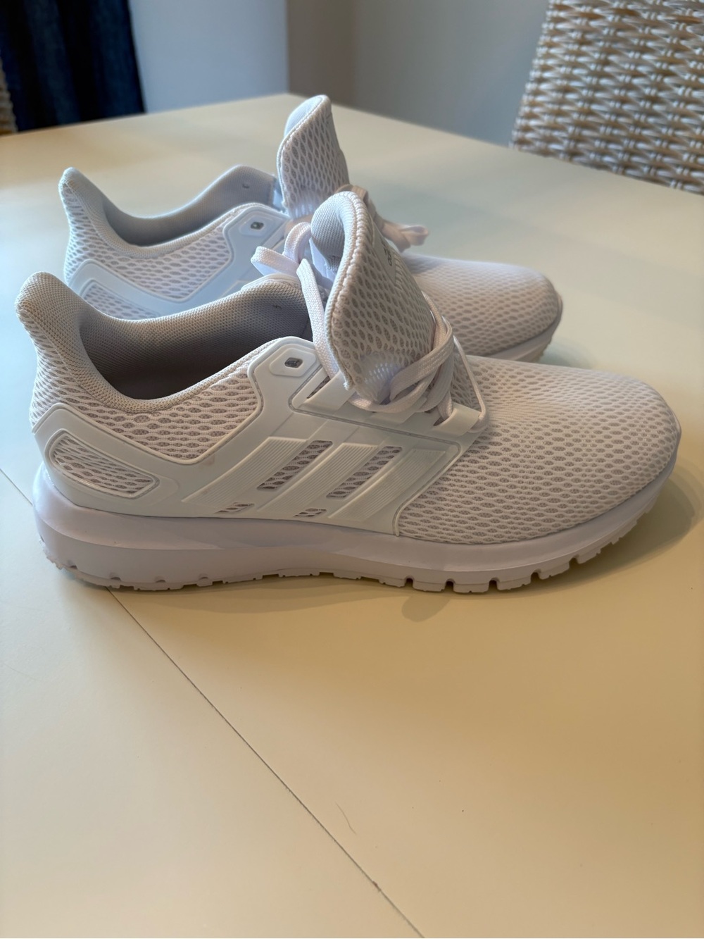 adidas Women's All-White Mesh Running Sneakers